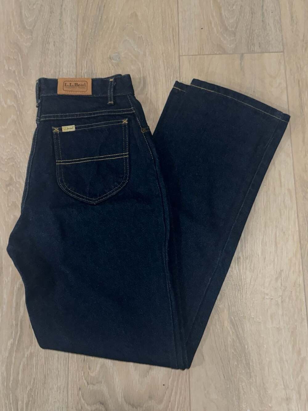 Vintage 90s Y2K L.L.Bean Dark Wash Mom Jeans High Rise Made USA Size 6